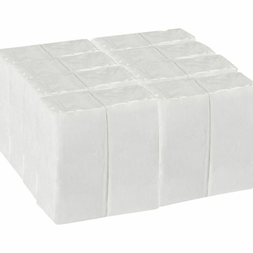 Georgia-Pacific Essence 1-Ply Replacement Linen Napkins, 17" x 17", White, 100 Napkins Per Pack, Case Of 4 Packs