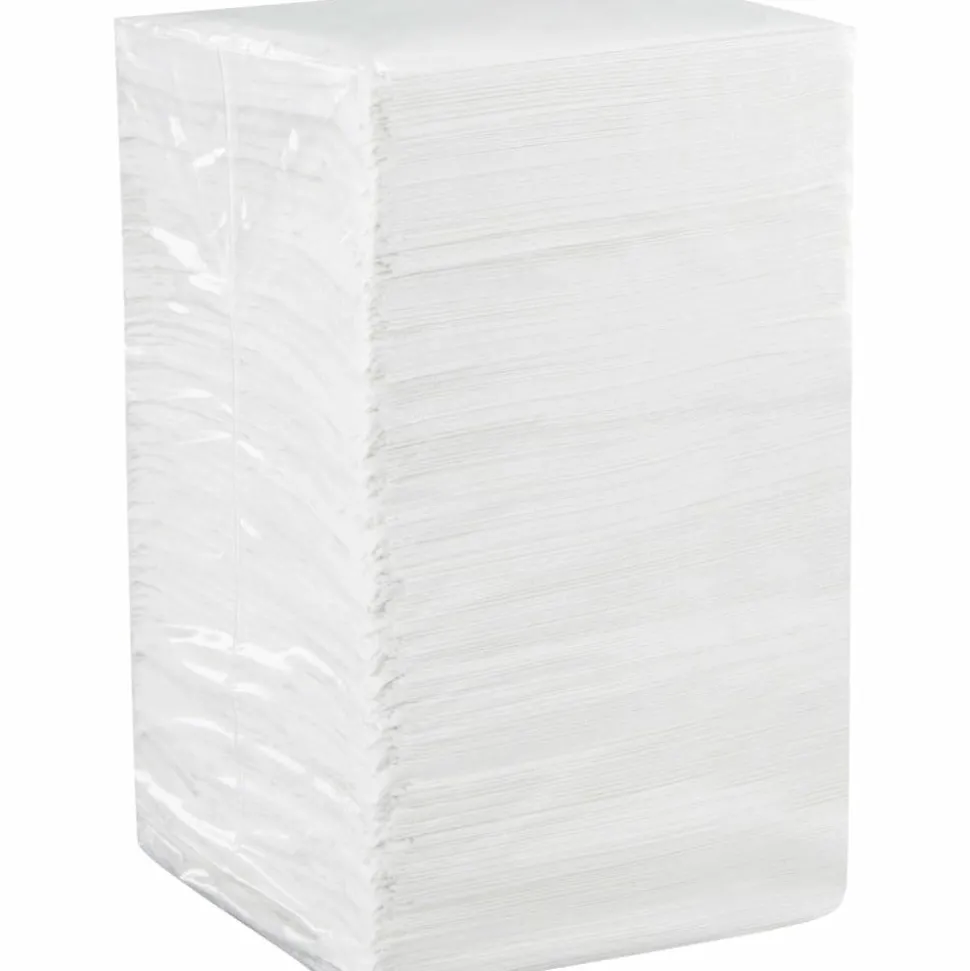 Georgia-Pacific BevNap 1-Ply Beverage Napkins, 9 1/2" x 9 1/2", White, 500 Napkins Per Pack, Carton Of 4000