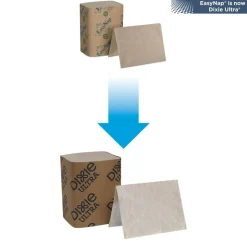 Georgia-Pacific Dixie Ultra 2-Ply Interfold Napkin Dispenser Refills, 6 1/2" x 5", Brown, 250 Napkins Per Pack, Case Of 24 Packs