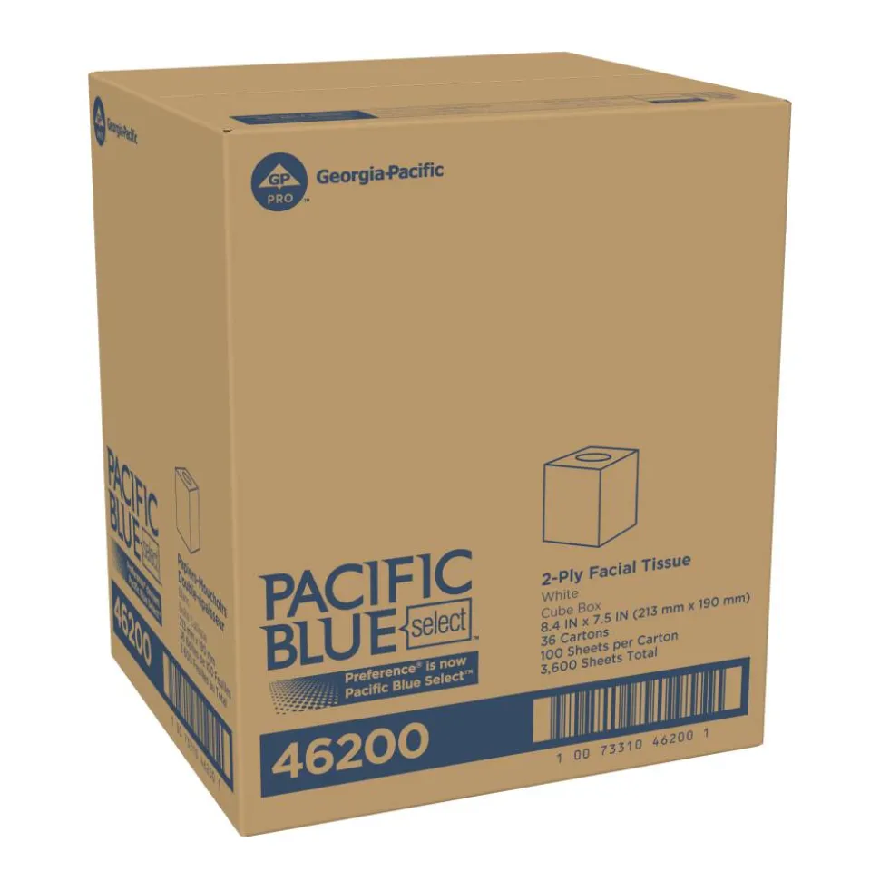 Georgia-Pacific Preference Facial Tissue, 100 Sheets Per Box