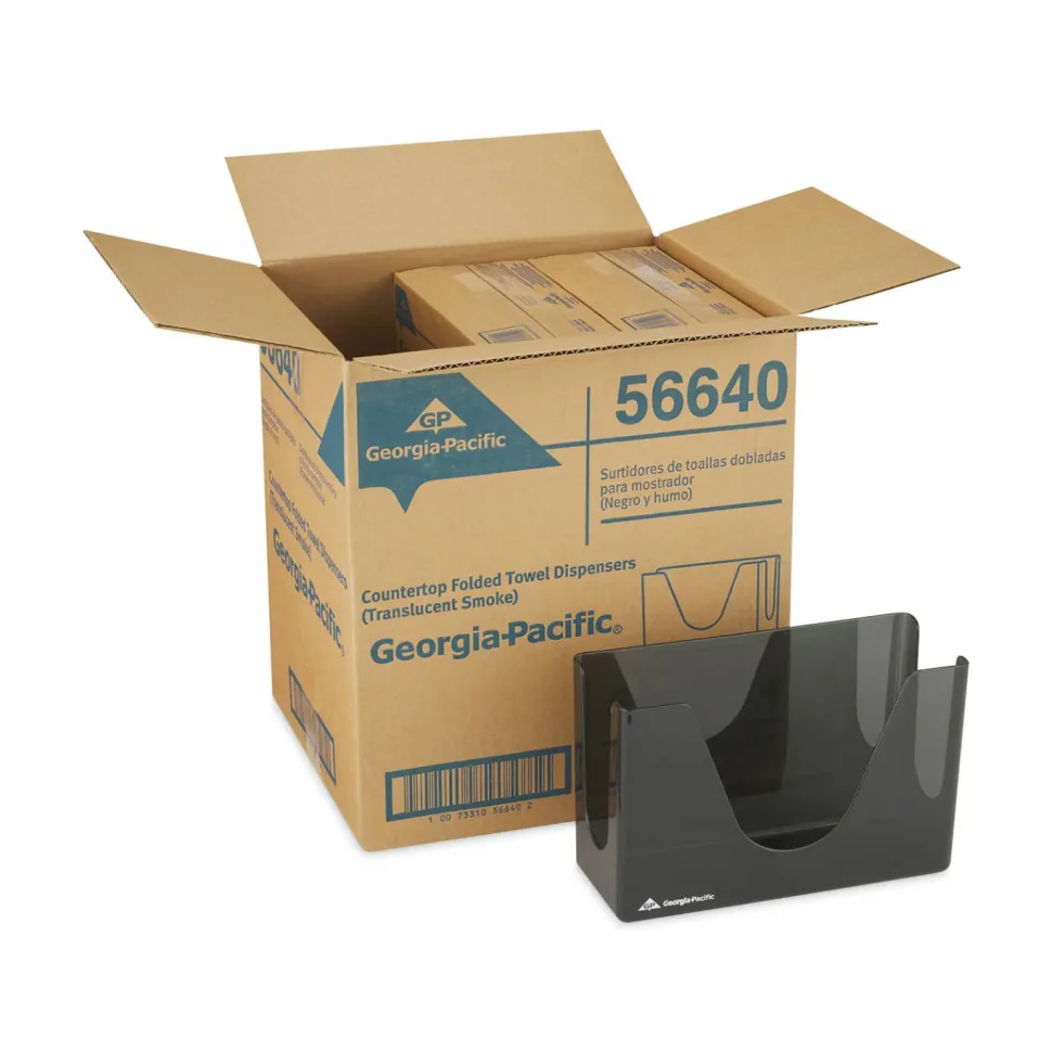 Georgia-Pacific PRO Countertop C-Fold/M-Fold Paper Towel Dispenser, 7" x 4 3/8" x 11", Smoke