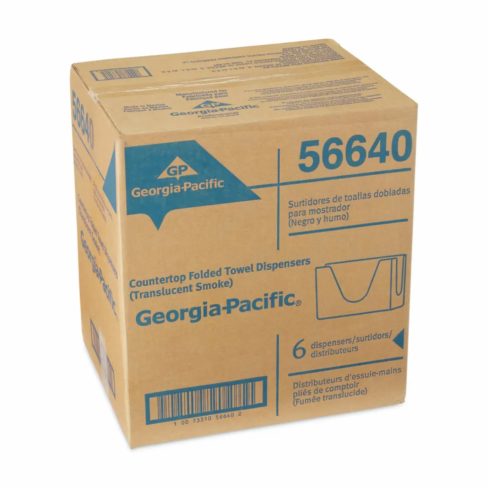 Georgia-Pacific PRO Countertop C-Fold/M-Fold Paper Towel Dispenser, 7" x 4 3/8" x 11", Smoke