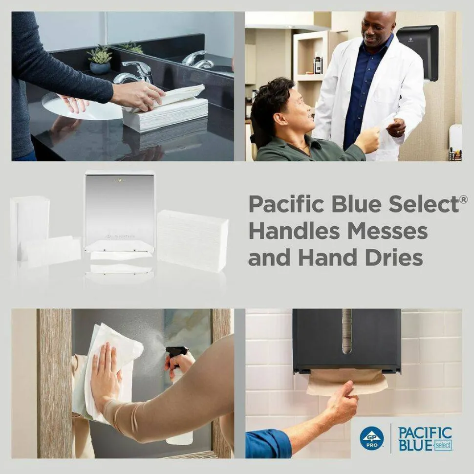 Georgia Pacific Professional Pacific Blue Select Multi-Fold 2-Ply Paper Towel, 9.2 x 9.4, White, 125/Pack, 16 Packs/Carton