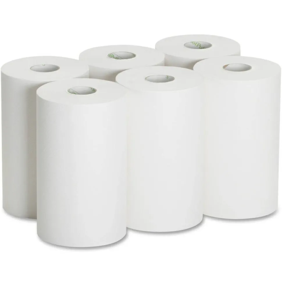 Georgia Pacific Professional SofPull Hardwound Paper Towel Roll, Nonperforated, 1-Ply, 9" x 400 ft, White, 6 Rolls/Carton