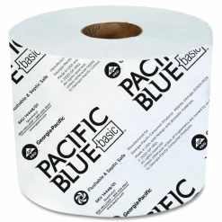 Georgia Pacific Professional Pacific Blue Basic High-Capacity Bathroom Tissue, Septic Safe, 1-Ply, White, 1,500 Sheets/Roll, 48 Rolls/Carton