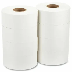 Georgia Pacific Professional envision Jumbo Jr. Bathroom Tissue Roll, Septic Safe, 2-Ply, 3.3" x 1,000 ft, White, 8 Rolls/Carton