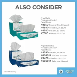 Georgia Pacific Professional Angel Soft ps Facial Tissue, 2-Ply, White, 50 Sheets/Box, 60 Boxes/Carton