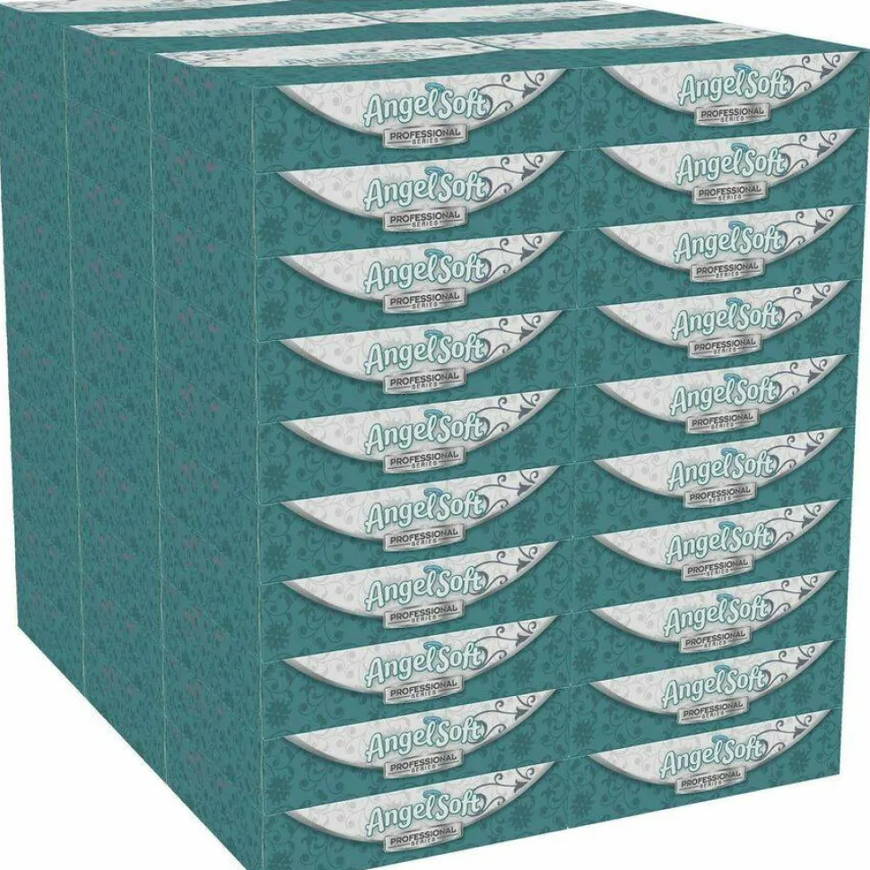 Georgia Pacific Professional Angel Soft ps Facial Tissue, 2-Ply, White, 50 Sheets/Box, 60 Boxes/Carton