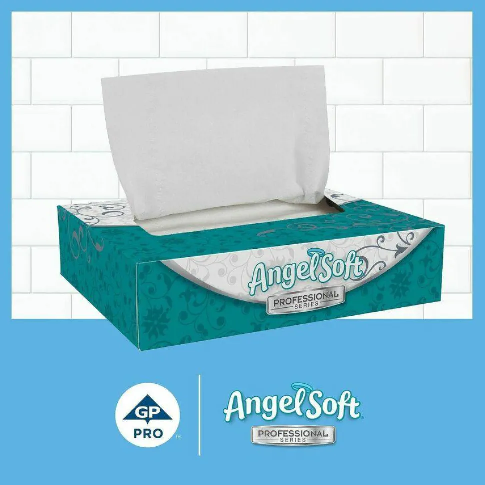 Georgia Pacific Professional Angel Soft ps Facial Tissue, 2-Ply, White, 50 Sheets/Box, 60 Boxes/Carton