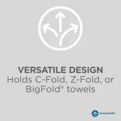 Georgia Pacific Professional Dispenser for Combi-fold C-Fold/Multifold/BigFold Towels, 12.3 x 6 x 15.5, Black