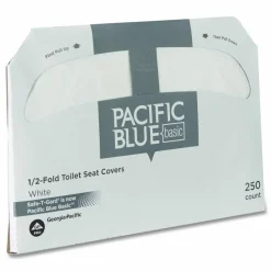 Georgia Pacific Professional Safe-T-Gard Half-Fold Toilet Seat Covers, 14.5 x 17, White, 250/Pack, 20 Packs/Carton