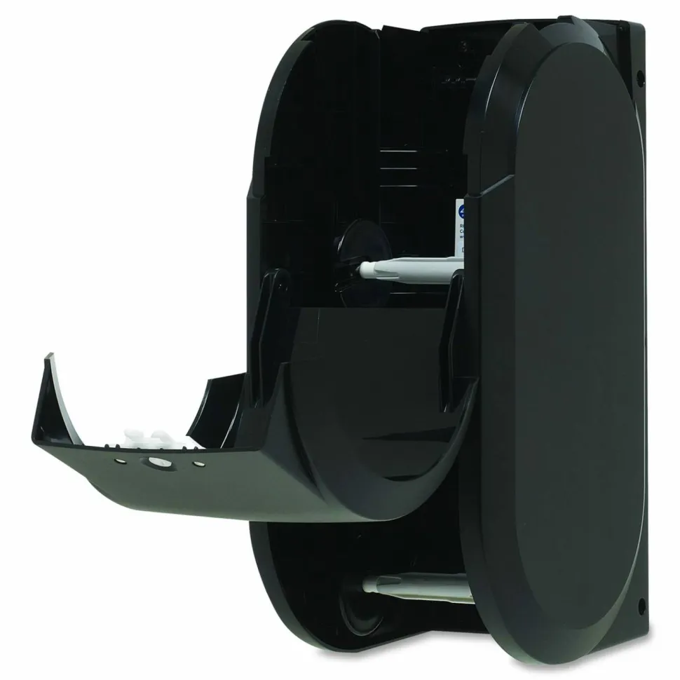 Georgia Pacific Professional Compact Vertical Double Roll Coreless Tissue Dispenser, 14.06 x 6.69 x 8.19, Black