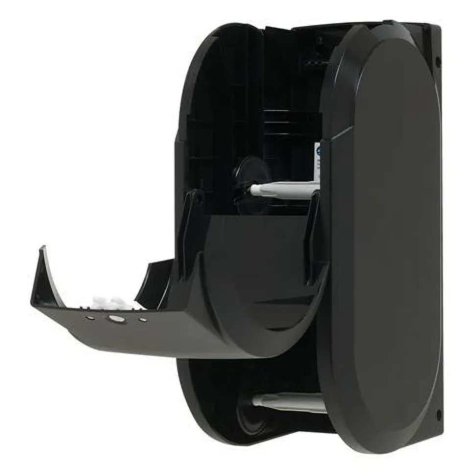 Georgia Pacific Professional Compact Vertical Double Roll Coreless Tissue Dispenser, 14.06 x 6.69 x 8.19, Black
