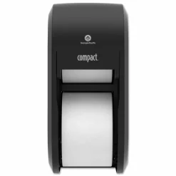 Georgia Pacific Professional Compact Vertical Double Roll Coreless Tissue Dispenser, 14.06 x 6.69 x 8.19, Black
