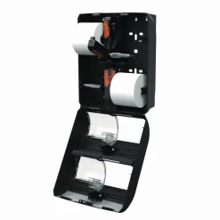 Georgia Pacific Professional Compact Quad Vertical Four Roll Coreless Tissue Dispenser, 12.31 x 14.81 x 7.86, Black