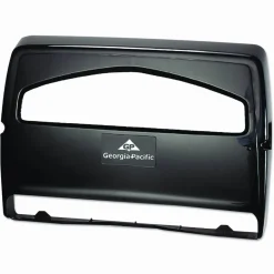 Georgia Pacific Professional Safe-T-Gard Toilet Seat Cover Dispenser, Half-Fold, 16.38 x 2.5 x 11.75, Black