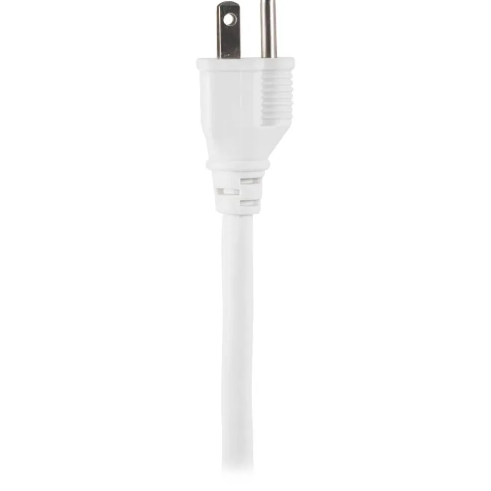 GE 6 Outlet Power Strip 2 Pack, 1'6" Cord, White, 14833
