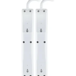 GE 6 Outlet Power Strip 2 Pack, 1'6