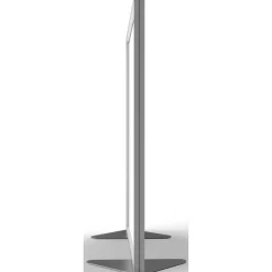 Ghent Floor Partition with Aluminum Frame, 48.06 x 2.04 x 53.86, White