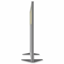 Ghent Floor Partition with Aluminum Frame and 2 Split Panel Infill, 48.06 x 2.04 x 53.86, White/Carmel