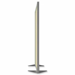 Ghent Floor Partition with Aluminum Frame and 2 Split Panel Infill, 48.06 x 2.04 x 71.86, White/Carmel