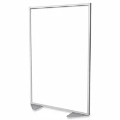 Ghent Floor Partition with Aluminum Frame, 48.06 x 2.04 x 71.86, White
