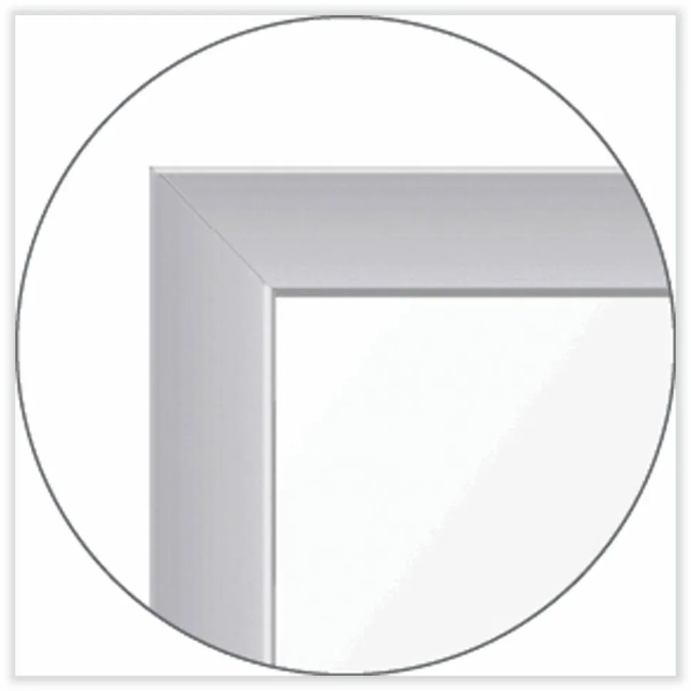 Ghent Floor Partition with Aluminum Frame, 48.06 x 2.04 x 71.86, White