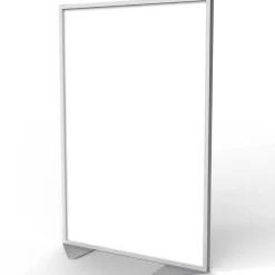 Ghent Floor Partition with Aluminum Frame, 48.06 x 2.04 x 71.86, White