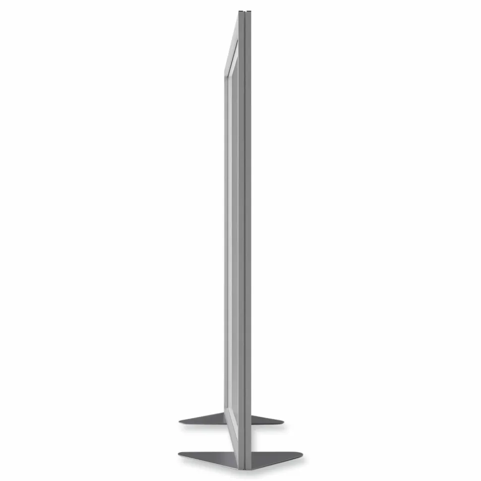 Ghent Floor Partition with Aluminum Frame, 48.06 x 2.04 x 71.86, White