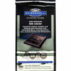 Ghirardelli Intense Dark Midnight Reverie 86% Cacao Singles Bag, 4.12 oz Packs, 3 Count