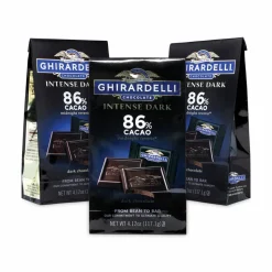 Ghirardelli Intense Dark Midnight Reverie 86% Cacao Singles Bag, 4.12 oz Packs, 3 Count