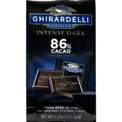 Ghirardelli Intense Dark Midnight Reverie 86% Cacao Singles Bag, 4.12 oz Packs, 3 Count