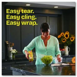 Glad Cling'N Seal Plastic Food Wrap, 200 sq ft, 12 Rolls/Carton