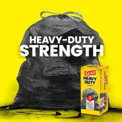 Glad ForceFlexPlus Drawstring Large Trash Bags, Large Size, 30 gal, 0.90 mil (23 Micron) Thickness, 50 Count - 78997