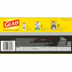 Glad ForceFlexPlus Drawstring Large Trash Bags, Large Size, 30 gal, 0.90 mil (23 Micron) Thickness, 50 Count - 78997