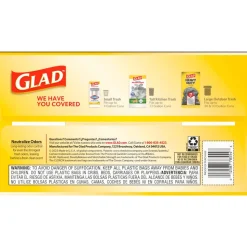 Glad ForceFlex Tall Kitchen Drawstring Trash Bags, 0.72 mil, 13 Gallon, Gain Fresh Clean, 110 Count (78554)