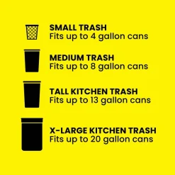 Glad ForceFlex Tall Kitchen Drawstring Trash Bags, 0.72 mil, 13 Gallon, Gain Original with Febreze Freshness, 110 Count