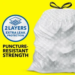 Glad ForceFlex Tall Kitchen Drawstring Trash Bags, 0.72 mil, 13 Gallon, Gain Original with Febreze Freshness, 110 Count