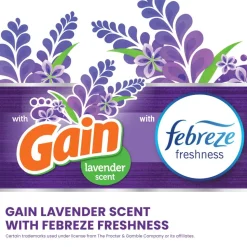 Glad ForceFlex Tall Kitchen Drawstring Trash Bags, 0.72 mil, 13 Gallon, Gain Lavender with Febreze Freshness, 110 Count