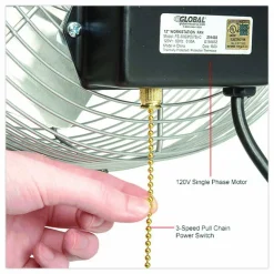 Global Industrial 18" Industrial Workstation Fan, 4,600 CFM, 1/3 hp