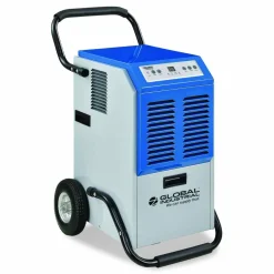 Global Industrial Commercial Dehumidifier with Humidistat, 70 pt Tank Capacity, 17 x 20.31 x 32.5, Gray