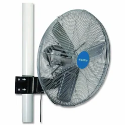 Global Industrial Deluxe Oscillating Fan, Pole or Column Mount, 24