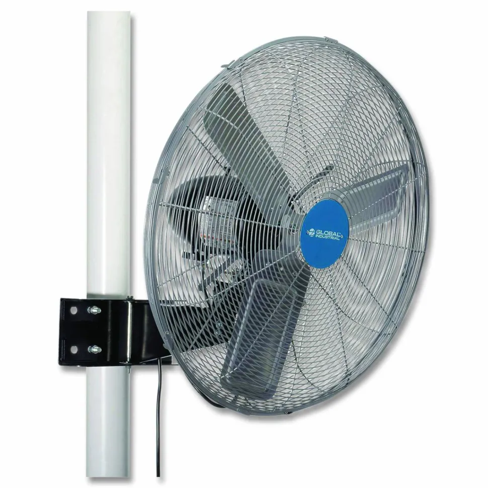 Global Industrial Deluxe Oscillating Fan, Pole or Column Mount, 24", 4,660 CFM, 1/2 hp