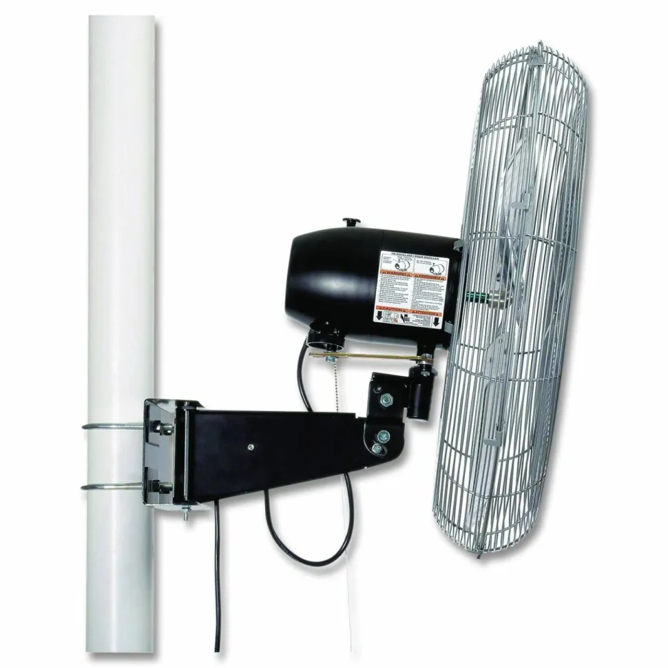 Global Industrial Deluxe Oscillating Fan, Pole or Column Mount, 24", 4,660 CFM, 1/2 hp