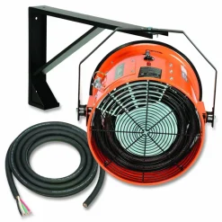 Global Industrial Electric Salamander Heater with Adjustable Thermostat 480 V, 30,000 W, 23.03 x 7.12 x 24.68, Orange