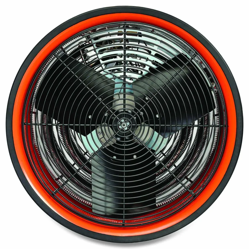 Global Industrial Electric Salamander Heater with Adjustable Thermostat, 208 V, 15,000 W, 23.03 x 34.75 x 24.68, Orange