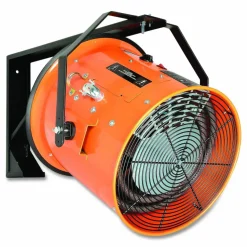 Global Industrial Electric Salamander Heater with Adjustable Thermostat, 240 V, 15,000 W, 23.03 x 34.75 x 24.68, Orange