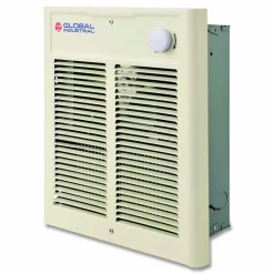 Global Industrial Fan Forced Wall Heater, Shaded Pole Motor, 2,000 W, 10.63 x 4.75 x 12.25, White