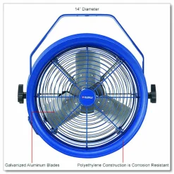 Global Industrial High Velocity Drum Fan with Yoke Mount, 14