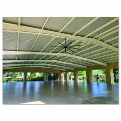Global Industrial Industrial Ceiling Fan, 96", 6 Speeds, 10,500 CFM, Black